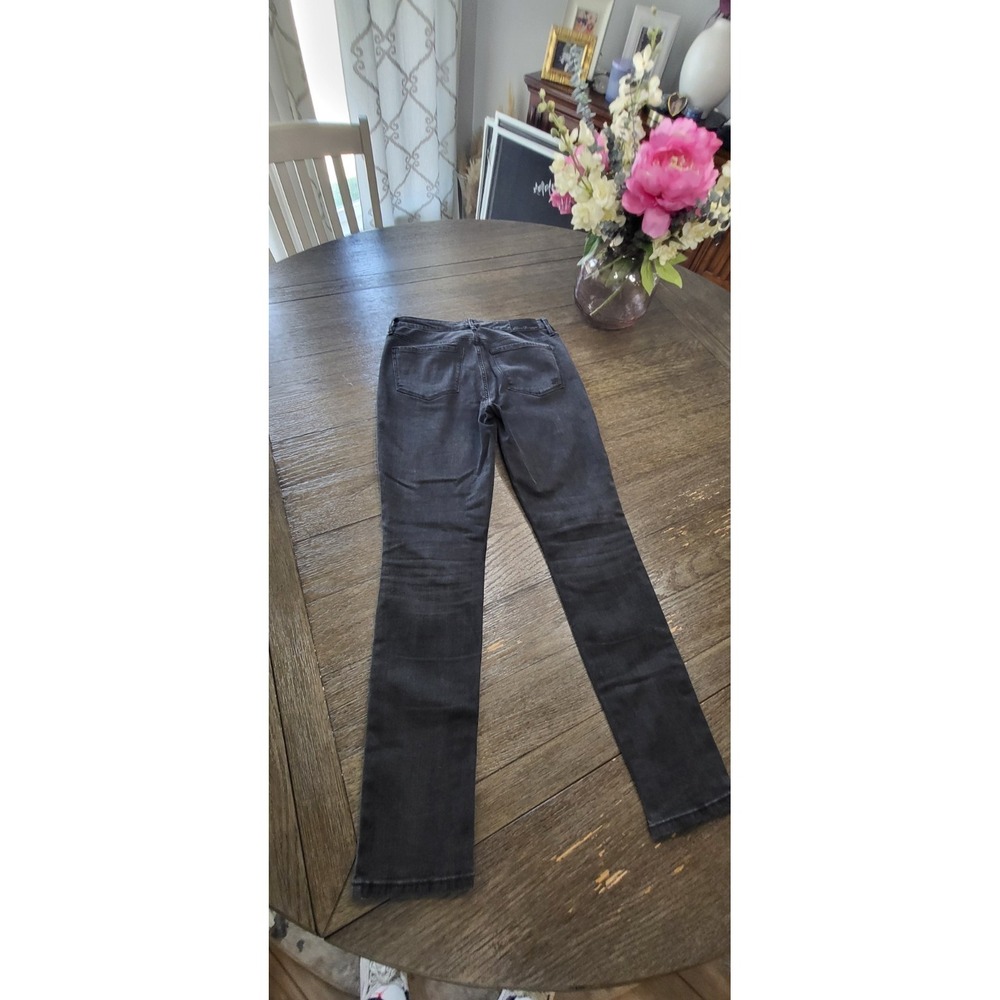 Seven7 Jeans Womens 6 Black Mid Rise Skinny Super Stretch Soft Denim Pants - Picture 9 of 10